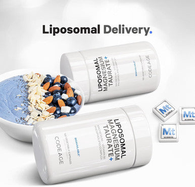 Codeage Liposomal Magnesium Taurate+ Supplement - Magnesium from Magnesium Taurate Vitamin B6 as Pyridoxal 5-Phosphate 2-Month Supply - Liposomal Delivery Vegan Non-GMO Gluten- 120 Capsules