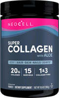 Neocell Super Collagen With Aloe Collagen Type 1 And 3 Supports Healthy Hair Skin And Nails Gluten Free Unflavored Powder 10 G Collagen Serving; 30 Servings 10.6 Oz