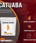 BulkSupplements Catuaba Extract Powder - Sourced from Catuaba Bark, for Energy Support - , No Added - 1000mg , 1000 Servings (1 Kilogram - 2.2 lbs)