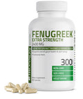 Bronson Fenugreek Seed Powder Capsules Extra Strength 2400mg , Trigonella Foenum-Graecum, Non-GMO, Soy-Free, Vegetarian, 300 Capsules