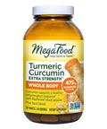 MegaFood Turmeric Curcumin Extra Strength - Whole Body - Turmeric Curcumin With Black Pepper- 475Mg Curcuminoids - Holy Basil Tart Cherry - Made Without 9 Food Allergens - 120 Tabs (60 Servings)