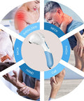 Cotsoco Handheld Neck Back Massager - Double Head Electric Full Body Massager - Deep Tissue Percussion Massage Hammer For Muscles, Arm, Neck, Shoulder, Back, Leg, Foot (Blue)