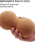 Kitwild Cork Peanut Massage Ball, Peanut Double Lacrosse Massage Ball For Deep Tissue Muscle Massage, Myofascial Release, Muscle Knots, And Yoga Therapy