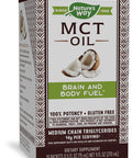 Nature's Way 100% Potency Pure Source MCT Oil from Coconut- On-The-Go Single-Serve Packets- Vegetarian, Gluten-Free, Flavorless, No Filler Oils, Hexane-Free, 0.5 Fl Oz (Pack of 18)