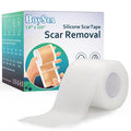 Silicone Scar Sheets (1.6" X 120") Transparent Scar Tape - Scars Removal Treatment - Reusable Scar Strips For Keloid, C-Section, Burn, Surgical Scars