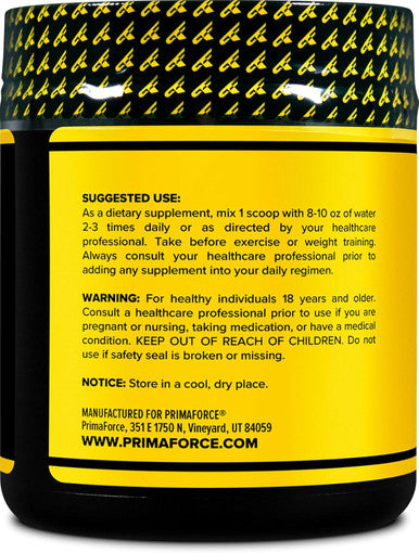 Primaforce AAKG Arginine Powder 250 grams (L-Arginine and Alpha-Ketoglutarate Acid) Premium Workout Supplement Non-GMO Vegan Gluten