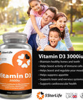 5StarLife Vitamin D3 3000iu, 120 Softgel Capsules, Daily VIT D3, 4 Months Supply
