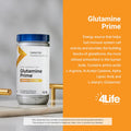 4Life Glutamine Prime - Fuel Your Immune Cells with Glutamine and Enhance Cell Communication with NanoFactor - Immune System Support - Overall Wellness and Energy Boost - 120 Veggie Capsules