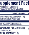 Vimergy USDA Organic Barley Grass Juice Powder, 62 Servings Super Greens Powder Contains Iron, Vitamin C, & Vitamin E Non-GMO, Gluten-Free, Soy-Free, Vegan & Paleo Daily Greens Booster (250g)