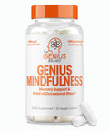Genius Mindfulness Supplement, Nootropic Cognitive Brain Booster Enhances Memory, Focus & Energy - Calming Supplement with Ashwagan, NeuroFactor, & Blueberry Extract - 30 Veggie Capsules