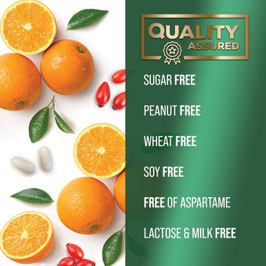 Nature'S Nutrition Chewable Vitamin C 1000 mg - Extra Strength Antioxidants for Powerful Immune Support with Vitamin C & Rose Hips - Potent Dietary Vitamin Supplement - Natural Vegan Gluten- Non-GMO - 120 Tablets