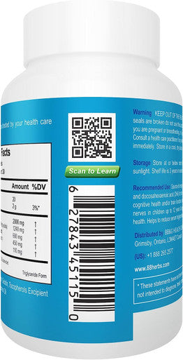 Fish Oil | High DHA/EPA | Lowest Mercury | Triglyceride Form | Lemon