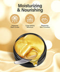 Komoko 30-Pairs 24K Gold Under Eye Patches Skin Care Golden Under Eye Mask Anti-Aging Collagen & Amino Acid Eye Mask For Removing Dark Circles Puffiness And Wrinkles Refresh Your Under Eye Skin