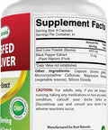 Best Naturals Grass Fed Beef Liver Capsules 4500mg 250 Count - Desiccated Supplement - Energy Production Detoxification Digestion Immunity - Added Black Pepper Extract for Maximum Absorption.