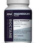 GU Energy Roctane Magnesium Plus Capsules with Vitamin K, D and Zinc, 60-Count Bottle (1-Month Supply)