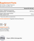 KSM66 Ashwagandha Root Powder Extract High Potency 5 Withanolides 1000mg of Clinically Studied KSM66 Black Pepper Stress Support Wellbeing Vegan NonGMO 60 Capsules