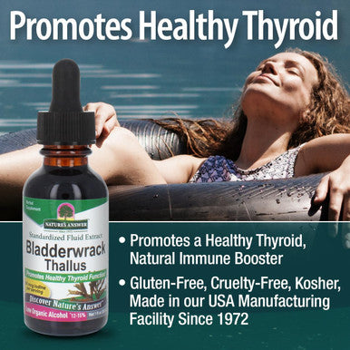 Nature'S Answer Bladderwrack Thallus with Organic Low Alcohol 1 Fluid Ounce | Natural Immune Booster | Supports Digestion | Promotes a Healthy Thyroid