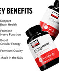 Force Factor Acetyl L-Carnitine Brain Supplement Nerve Support Supplement and Cellular Energy Booster Acetyl L-Carnitine 500mg Premium Quality Vegan Non-GMO 100 Vegetable Capsules