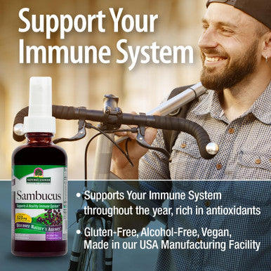 Nature'S Answer Alcohol- Sambucus Extract Spray 2-Ounces | Immune System Support | Vegan Gluten- No Artificial Flavors or Preservatives | Single Count