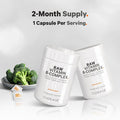 Codeage Raw Vitamin B-Complex Supplement - Essential B Vitamins with Probiotics Digestive Enzymes Fruits & Vegetables - 2-Month Supply - Methylfolate - Biotin - Vitamin B12 - Non-GMO - 60 Capsules