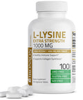 Bronson L-Lysine Extra Strength 1000 Mg Per Tablet High Potency, Immune Support & Supports Collagen Synthesis, Non-Gmo, 100 Vegetarian Tablets
