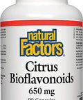 Natural Factors Citrus Bioflavonoids 650mg Support for The Bodys Use of Vitamin C 90 Capsules