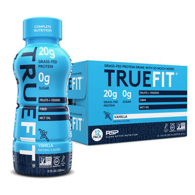 TrueFit Protein Powder (Vanilla 2lb) with TrueFit Protein Shake & Meal Replacement (Vanilla 12 Count)