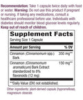 Nature'S Way Premium Extract Cinnamon Standardized To 8% Flavonoids 60 Vcaps