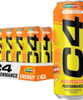 C4 Performance Energy Drink Cosmic Rainbow, Zero Sugar Carbonated Preworkout Energy, 200mg Caffeine with Beta Alanine, 16 Fl Oz (12 Pack), Packaging May Vary