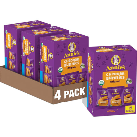 Annie's Organic Friends Bunny Grahams, Chocolate Chip, Chocolate, and Honey Baked Graham Snacks, 11.25 oz