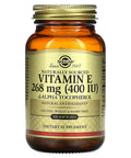 Solgar Vitamin E Naturally Sourced 268 Mg (400 Iu) 100 Softgels