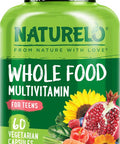 Naturelo Whole Food Multivitamin For Teens - Vitamins And Minerals For Teenage Boys And Girls - Supplement For Active Kids - With Organic Whole Foods - Non-Gmo - Vegan & Vegetarian - 60 Capsules