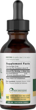 Carlyle Holy Basil Extract Liquid | 2 Fl Oz | Tulsi Herb Tincture | Vegetarian | Non-GMO Gluten Supplement