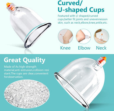 Ditind Cupping Therapy Set, 18 Pcs Cupping Set, Professional Cupping Kit For Massage Therapy, Portable Cupping With Case, Pump Suction Cups For Cellulite Muscle Pain Relief Physical Therapy.