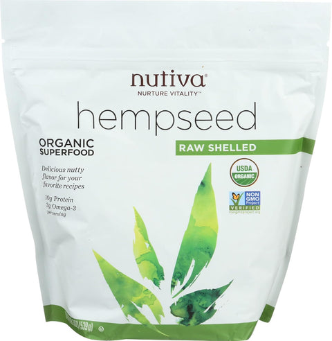 Nutiva, Hemp Seed Shelled Organic, 8 Ounce