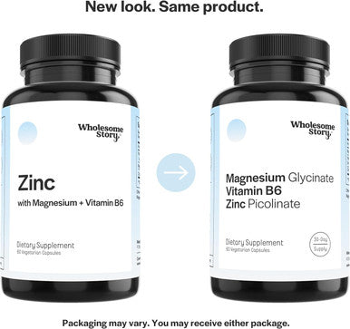 3-In-1 Zinc Picolinate Magnesium Glycinate Supplements With Vitamin B6 Magnesium And Zinc Vitamin Reproductive & Fertility Health, Hormone Balance, Immune System Support Packaging May Vary