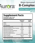 Aurora Nutrascience MegaLiposomal BComplex + Vitamin C Supports Energy Immune and Nervous System Health Gluten NonGMO SugarFree Orange Flavor 10 Single Serve Packets