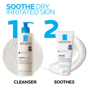 La Roche Posay Lipikar Soothing Relief Eczema Cream Face And Body Lotion For Eczema And Sensitive Dry Skin Moisturizer With Colloidal Oatmeal To Relieve Irritation