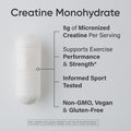 Sports Research Creatine Monohydrate Capsules May Support Workout Recovery Lean Muscle gain Performance and Strength Non GMO Vegan Certified 5g per Servings 30 Servings