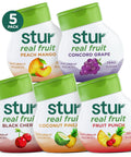 Stur Liquid Water Enhancer Peach Mango Sweetened with Stevia High in Vitamin C & Antioxidants Sugar Zero Calories Keto Vegan 5 Bottles Makes 120 Drinks