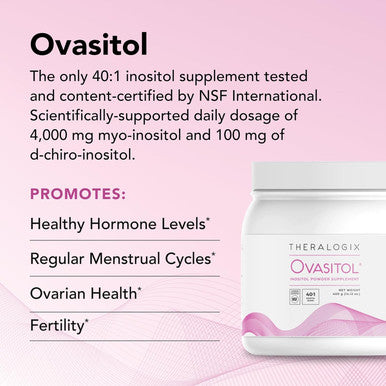 Theralogix Ovasitol Inositol Canister + Berberine Enhanced Absorption Bundle 14.12 Ounce & 90 Count (Pack of 2)