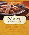 Numi Organic Tea Amber Sun 12 Count Box of Tea Bags (Pack of 6) Turmeric Tea