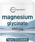 Micro Ingredients Magnesium Glycinate 350Mg Per Serving 240 Veggie Capsules Potent Elemental Form 100% Chelated Highly Bioavailable Healthy Muscle Bones and Mood Support Supplement NonGmo