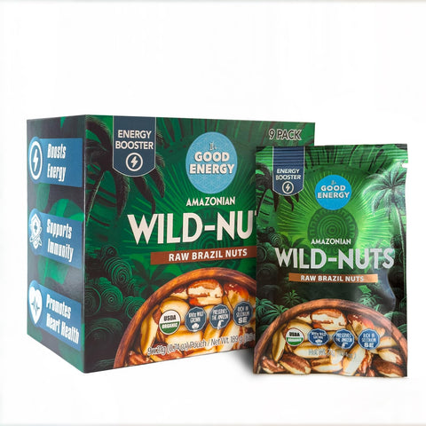 It's Good Energy Organic Brazil Wild Nuts | Raw Brazil Nuts | 100% Wild Grown, Sustainably Collected | Prevents Deforestation | Rich in Selenium | Non-GMO, Natural Snack | 7oz Pouch