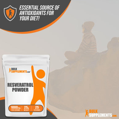 Bulksupplements.Com Resveratrol Powder - Resveratrol Supplement, Polygonum Cuspidatum, Resveratrol 1000Mg - Antioxidants Supplement, Vegan & Gluten Free - 1000Mg Per Serving, 25G (0.88 Oz)