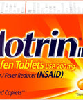 Motrin IB Ibuprofen 200mg Tablets for Fever Muscle Aches Headache & Back Pain Relief 100 ct.
