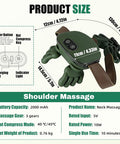 Lrthyonis Shoulder & Neck Massager With Heat 4D Kneading Neck Massager With Bionic Finger Design Deep Tissue Massage To Relieve Muscle Tension Home & Office Use (Green)