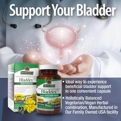 Nature'S Answer Bladdex Bladder Support Supplement 1000mg 90-Capsules | Natural Bladder Support | Supports Urinary Tract | Promotes Bladder Regulation | Gluten- Non-GMO Vegan | Single Count