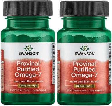 Swanson Provinal Purified Omega-7 420 mg 30 Sgels 2 Pack