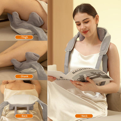 Neck Massager, Shiatsu Neck Shoulder Massager For Pain Relief Deep Tissue, 5D Cordless Kneading Massage For Neck Traps Shoulder Back, Electric Shiatsu Massager With Heat, Gifts For Women Men Mom Dad